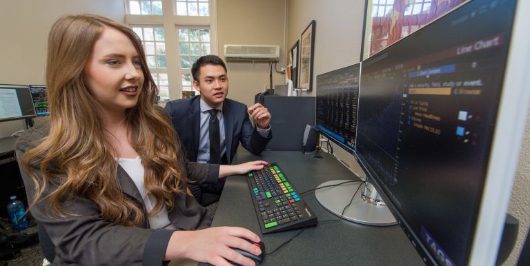 Eberhardt School of Business students involved in the Student Investment Fund