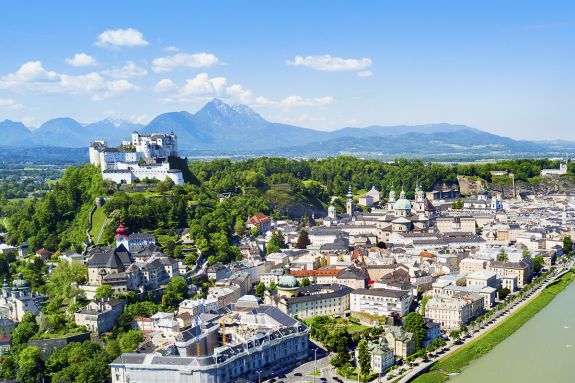 A cityscape of Salzburg, Austria.