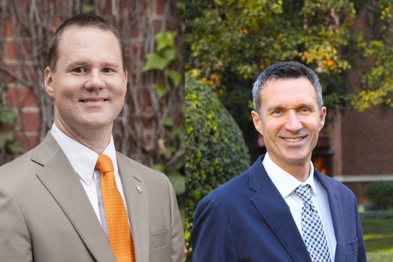 Dr. Balint Sztaray (Chemistry department) and Dr. Jeffrey Hole (English department).