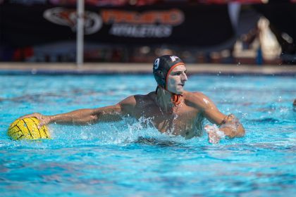 Rene Peralta plays water polo