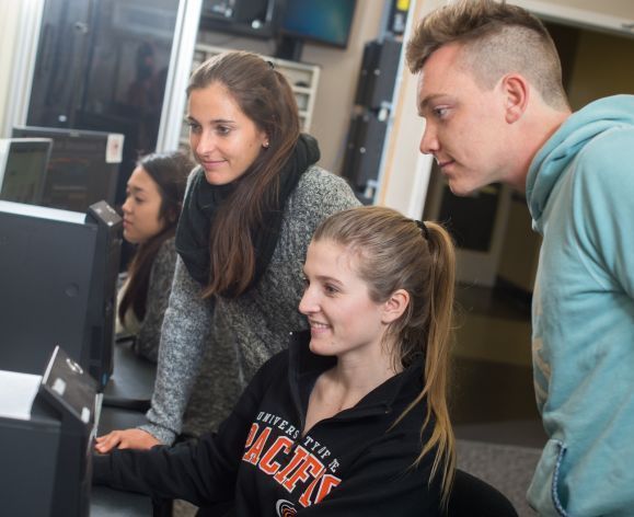 Students in front of computer